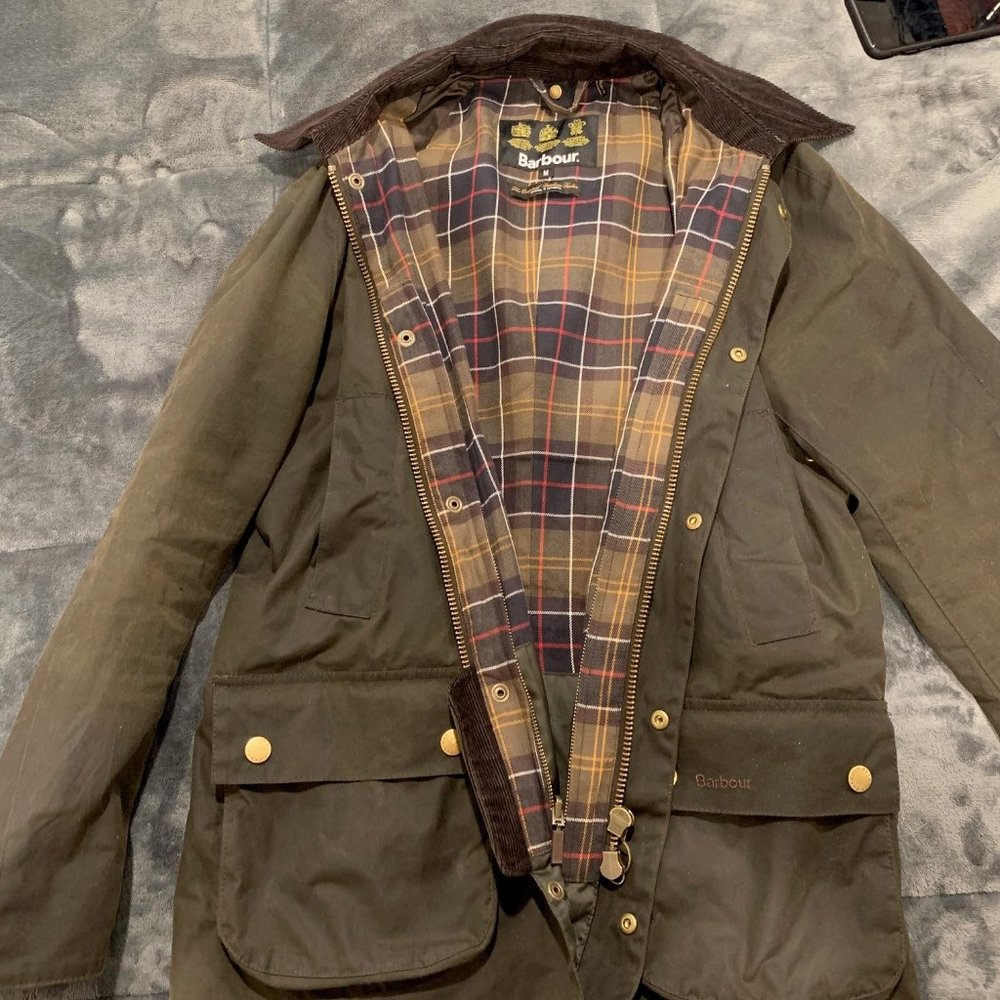 Mens Barbour Ashby Wax Olive Medium Jacket
